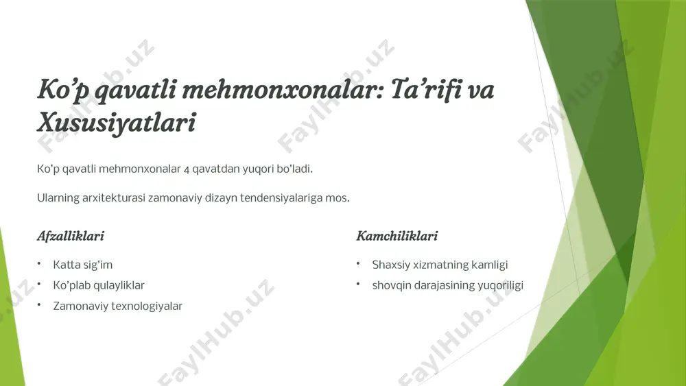 kam qavatli va ko’p qavatli mehmonxonalar - Page 4