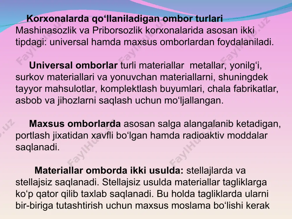 ombor ishlarining mexanizasiyasi va avtomatlashtirish - Page 3