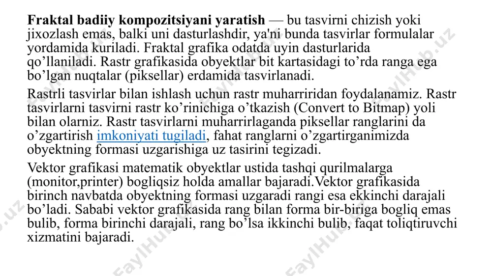 grafik ma'lumotlar bilan ishlash dasturlari - Page 5
