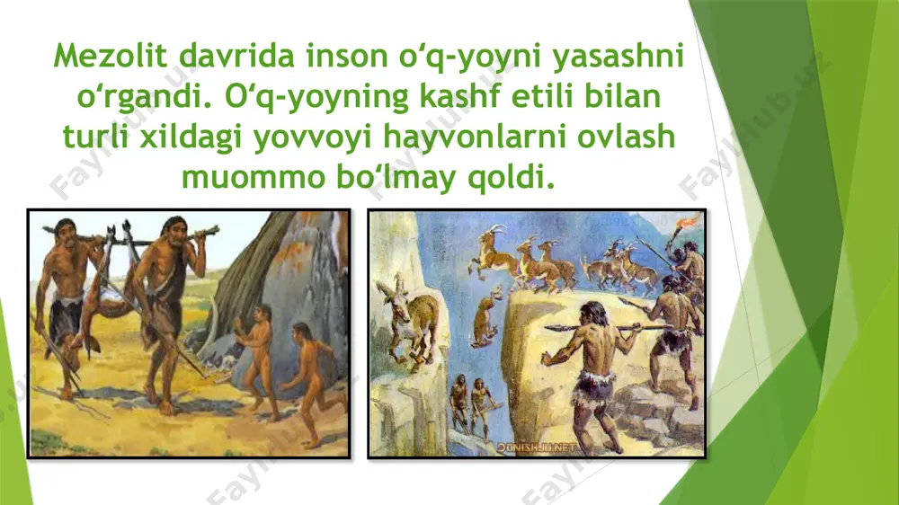 mezolitdavri mehnat qurollari va ularga ishlov berish texnikasi - Page 5