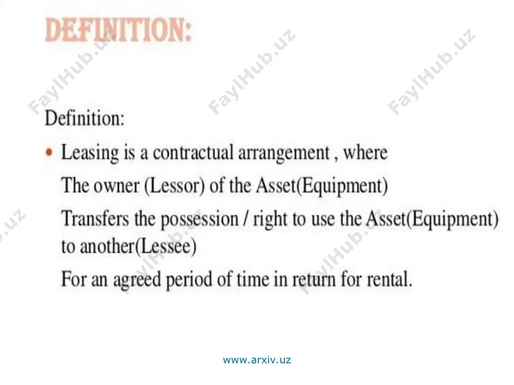 leasing mechanism in financing investments - Page 4