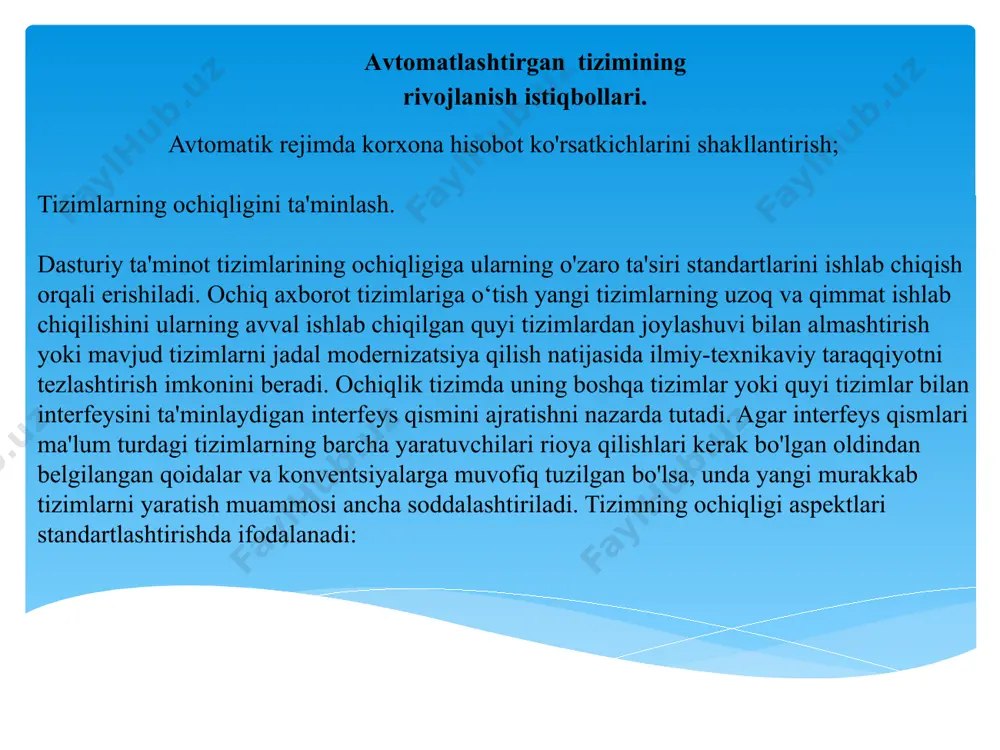 avtomatlashtirilgan tizimlar samaradorligini oshirish yo‘llari - Page 5