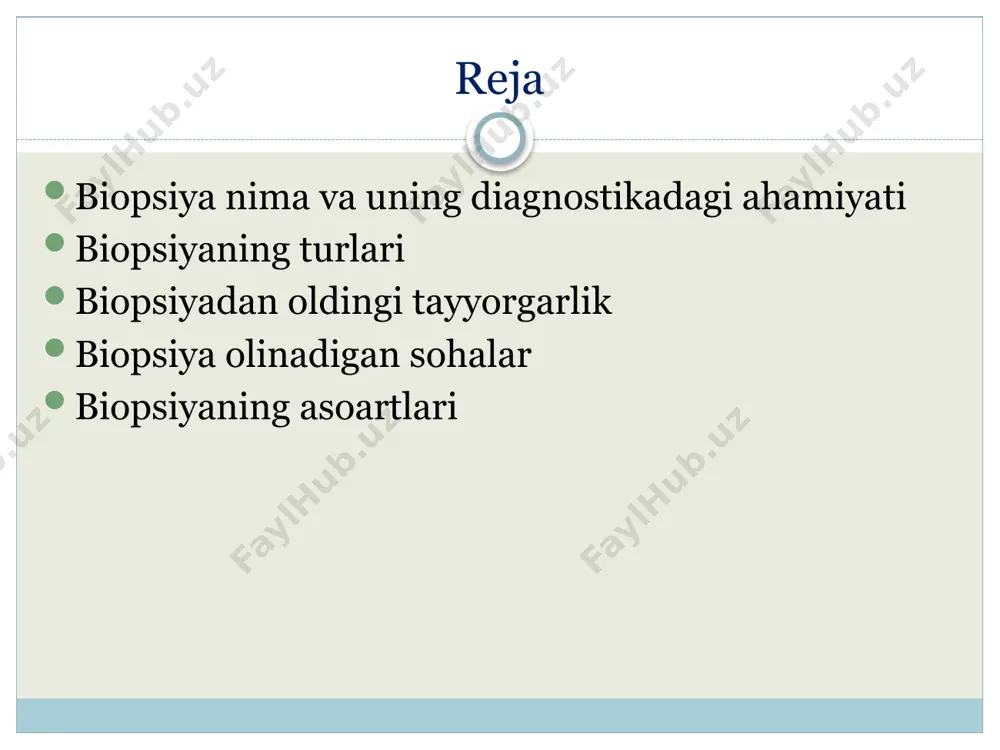 ralar soni, hajmi va yetukligini tekshirish uchun to'qimalar odatda son suyaklarining orqa qismidan olinadi. eksizyonel yoki kesma biopsiya. ushbu turdagi biopsiya ko'pincha to'qimalarning kengroq yoki chuqurroq qismi kerak bo'lganda qo'llaniladi. skalpel (jarrohlik pichog'i) yordamida terining to'liq qalinligi yoki butun o'simtani keyingi tekshirish uchun to'liq yoki qisman olib tashlash mumkin. agar butun o'simta olib tashlansa, u eksizyonel biopsiya deb ataladi. agar o'simtaning faqat bir qismi olib tashlansa, u kesma biopsiya deb ataladi. misol uchun, eksizyonel biopsiya odatda melanomaga shubha qilinganida afzallik beriladi. ikkala turdagi biopsiya ham mahalliy yoki mintaqaviy behushlik ostida amalga oshirilishi mumkin. agar shish ko'krak yoki qorin bo'shlig'ida bo'lsa, umumiy behushlik amalga oshiriladi. nozik igna aspiratsion biopsiya (fna-fine needle aspiration). ushbu turdagi biopsiya o'simtadan juda kichik bo'laklarni olib tashlash uchun ingichka igna va shpritsdan foydalanadi. mahalliy og'riqsizlantiruvchi vosita ba'zan hududni uyqusizlik qilish uchun ishlatiladi. sinov kamdan-kam hollarda juda ko'p noqulaylik tug'diradi va hech qanday iz qoldirmaydi. u melanomaning tarqalishi …