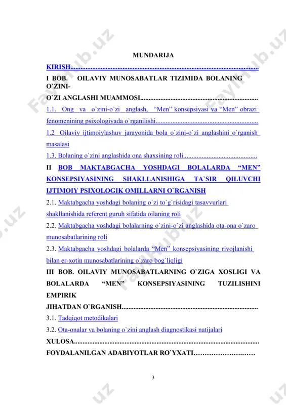 rib, narsa va xodisalardagi xamma muxim bulmagan tasodifiy tomonlardan uzoklashadi xamda narsa va xodisalarning moxiyatiga kirib borib, ularning rivojlanishidagi umumiy konuniyatlarni ochib beradi. umumlashtirish natijalari fan tushunchalari va konuniyatida ifodalanadi. ularning xakikiyligi amaliyotda tikshiriladi, amaliyot bilimlarning xakikiyligini kursatuvchi oliy mezondir. mavzuning dolzarbligi. ta`kidlash joizki, oila ijtimoiy institut sifatida o`zining barcha vazifalarini bajargan taqdirdagina, mafkuraviy tarbiyaning kafolatli o`chog`iga aylanadi. zero, har bir oilaning muqaddas vazifasi – qobiliyatli farzandlarni o`stirish, ularni jismoniy, intellektual va ma`naviy tomondan yetuk qilib, ota-onasiga, vataniga sadoqatli insonlar qilib tarbiyalashdan iborat. ya`ni, ham ma`naviy, ham jismoniy jihatdan sog`lom, barkamol inson faqat sog`lom oilada shakllanishi mumkin. oiladagi sog`lom muhit va barqarorlik esa yaxlit jamiyat ma`naviy takomilining aslosidir. sharqda bir necha asrlar oldin oila va uni tashkil etish, oilaviy munosabatlar, uning shaxs kamolotidagi o`rni va roli xususida yusuf xos xojib, kaykovus, jaloliddin davoniy, muxammad sodik koshgariy, abu rayxon beruniy, abu ali ibn sino, amir temur, alisher navoiy kabi allomalarimiz ham …