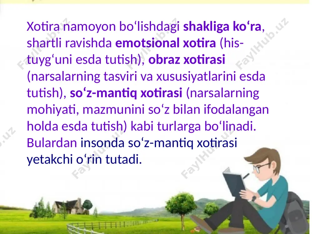 xotira haqida taqdimot - Page 5
