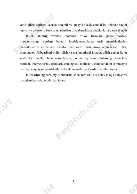 atsiyalarni amalga oshirish, hamda to‘lovlarni tez va xavfsiz tarzda bajarish imkonini beradigan tizimlardir. bugungi kunda internet to‘lov tizimlari barcha sohalarda faoliyat yuritayotgan har bir foydalanuvchi uchun zaruriy vositalardan biriga aylangan. bu tizimlar nafaqat onlayn xaridlarni amalga oshirishda, balki boshqa moliyaviy operatsiyalarni, masalan, bank to‘lovlari, o‘tkazmalar, xizmatlar uchun to‘lovlar va hatto o‘zaro pul almashish jarayonlarida ham qo‘llaniladi. internet to‘lov tizimlarining yuksalishi bilan, global iqtisodiyotda o‘zgarishlar sodir bo‘ldi va bugungi kunda ularning o‘rni kundan-kunga muhimlashmoqda. internet to‘lov tizimlarining mohiyati, tarixiy rivojlanishi, ishlash tamoyillari va xavfsizlik muammolari haqida so‘z yuritishdan oldin, ular qanday ishlashini va qanday xizmatlar taqdim etishini tushunish muhimdir. asosan, internet to‘lov tizimlari ikki tomonlama – sotuvchi va xarid qiluvchi o‘rtasida to‘lovni amalga oshirishni osonlashtiradi. bunday tizimlar ko‘plab banklar, elektron hamyonlar, o‘tkazmalar va boshqa onlayn xizmatlarni o‘z ichiga oladi. har bir to‘lov tizimi o‘ziga xos xususiyatlarga ega bo‘lib, foydalanuvchilarni zamonaviy va xavfsiz to‘lovlar bilan ta’minlaydi. internet to‘lov tizimlarining tarixi 1990-yillarga borib …