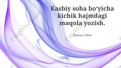 maqola yozishni o‘rgatish — PPTX