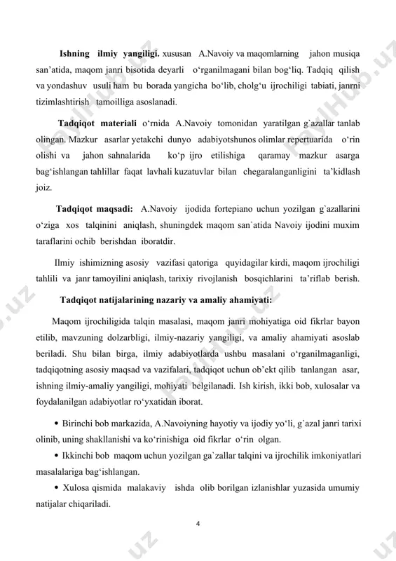 alisher navoyi hayot yo’li bilan tanishish. inson qalbining quvonchu qayg’usini,ezgulik va hayot mazmunini navoiydek teran ifoda etgan shoir jahon adabiyoti tarixida kamdan –kam topiladi.ona tiliga muhabbat,uningbeqiyos boyligini anglash tuyg’usi ham bizning ongu shuurumiz,yuragimizga avvalo,navoiy asarlari bilan kirib keladi. navoiy - o‘zbek halqining ulug' shoiri va buyuk mutaffakiri bo‘lib, uning nomini dunyoning eng mashhur shoirlari qatorida tilga oladilar. navoiy butun ijodiy faoliyatini insoniyatning baxti uchun kurashga, halqning osoyishtaligi, obodonchilik ishlari, san’at hamda adabiyot taraqqiyotiga bag‘ishladi. uni mashhurlik yoki boylik emas, yurt uchun xizmat qilish maqsadi qiziqtirar edi. bundan tashqari ulug‘ shoir ko‘plab shogirdlarni voyaga yetkazdi, mashhur rassom kamoliddin behzod va hattot sulton alilar ham aynan uning qo‘l ostida ta’lim olganlar. navoiyning yuqori mansab egasi bo‘lganidan xabardorsiz, albatta. u olim, san’atkor, yozuvchilardan o‘z qobiliyat va imkoniyatlarini to‘g‘ri ishlatishni talab qilardi. u ijodiy ishga shoshma-shosharlik, pala-partishlik bilan qaraydigan insonlar sirasidan emasdi, bu kabi insonlarni yoqtirmas, shu sababli nasihatni ayamas ham edi. bundan tashqari …