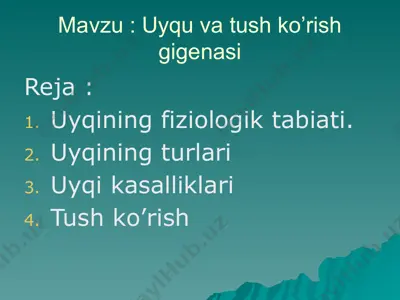 uyquvatushko’rishgigenasi — PPTX