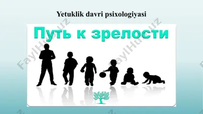yetuklik davri psixologiyasi — PPTX