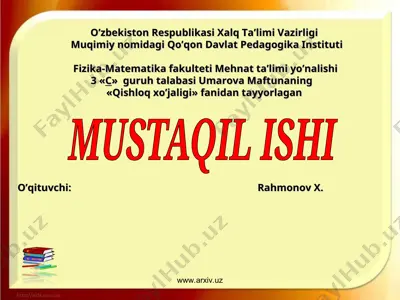 mevali daraxtlarga shakl berish — PPT