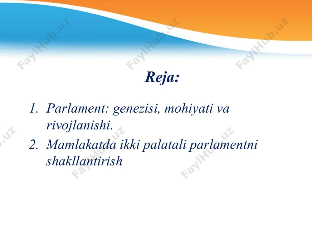 parlamentning siyosiy tizimdagi o`rni va roli - Page 2
