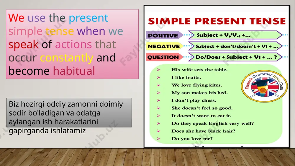 the company. present simple. present continuous - Page 4