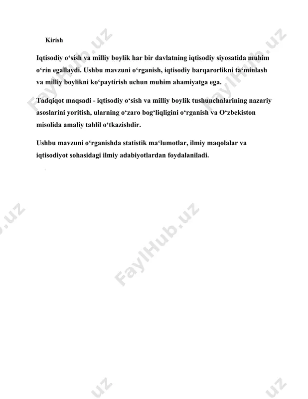 ishlab chiqarish hajmining necha foizga o'sishini ko'rsatadi. ch.kobb va p.duglas o'z tadqiqotlarida aqsh qayta ishlash sanoatining 1899-1922-yiliar mobaynidagi ish faoliyatini tahlil qilib, ishlab chiqarish fiinksiyasining ko'rsatkichlarini aniqlashga harakat qilganlar: bu ko'rsatkichlar shuni anglatadiki, o‘sha davrda aqsh qayta ishlash sanoatida kapital sarflarining l%ga oshirilishi ishlab chiqarish hajmini 0,25%ga, ishchi kuchi sarflarining l%ga oshirilishi esa ishlab chiqarish hajmini 0,75% ga oshishiga olib kelar ekan. keyinchalik kobb-duglasning ishlab chiqarish funksiyasini golland iqtisodchisi yan tinbergen yanada takomillashtirib, unga yangi omil texnika taraqqiyoti ko‘rsatkichini kiritdi. natijada ishlab chiqarish funksiyasi formulasi quyidagi ko‘rinishni oldi: bu yerda: -vaqt omili. ishlab chiqarish funksiyasiga vaqt omilining kiritilishi endilikda nafaqat miqdor, balki «texnika taraqqiyoti» atamasi orqali uyg'unlashuvchi sifat o‘zgarishlari-ishchi kuchi malakasining o'sishi, innovatsiya jarayonlarining kuchayishi, ishlab chiqarishni tashkil etishning takomillashuvi, jamiyat miqyosida ma’lumotlilik darajasining oshishi va boshqalarni ham aks ettirish imkonini berdi. iqtisodiy o‘sishning keynscha modeli makroiqtisodiy muvozanatning keynscha nazariyasini rivojlantirish va unga tanqidiy yondashish natijasida vujudga kelgan. bu modellar …