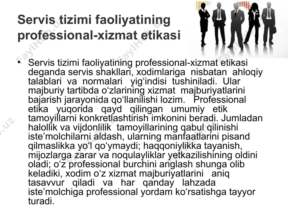 servis faoliyatining psixologik jihatlari - Page 5