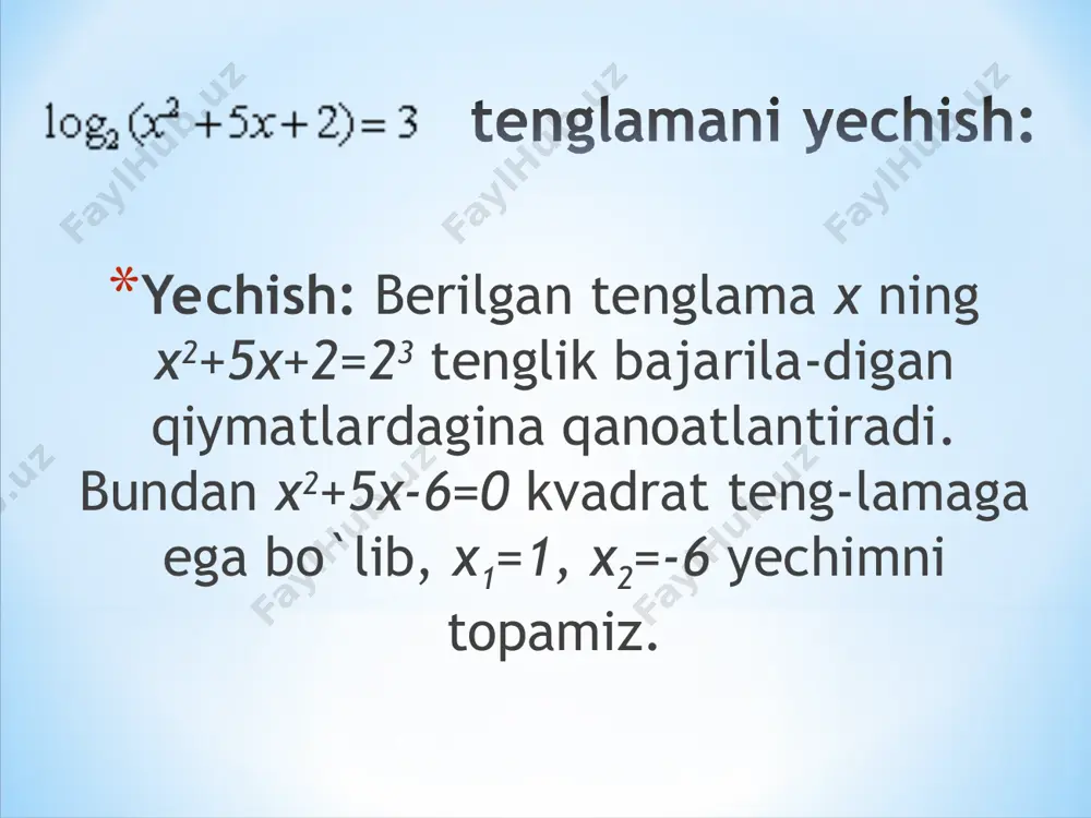logarifmik tenglamalar - Page 3