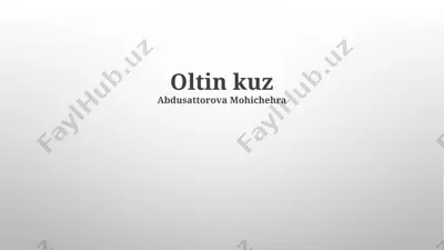 oltin kuz — PPTX