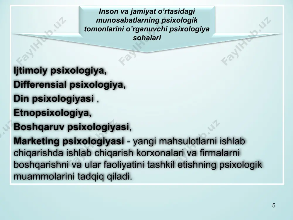 psixologiya tarmoqlari - Page 5
