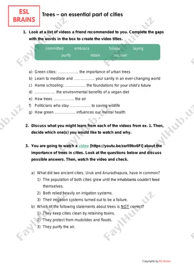 importance of trees in cities — PDF