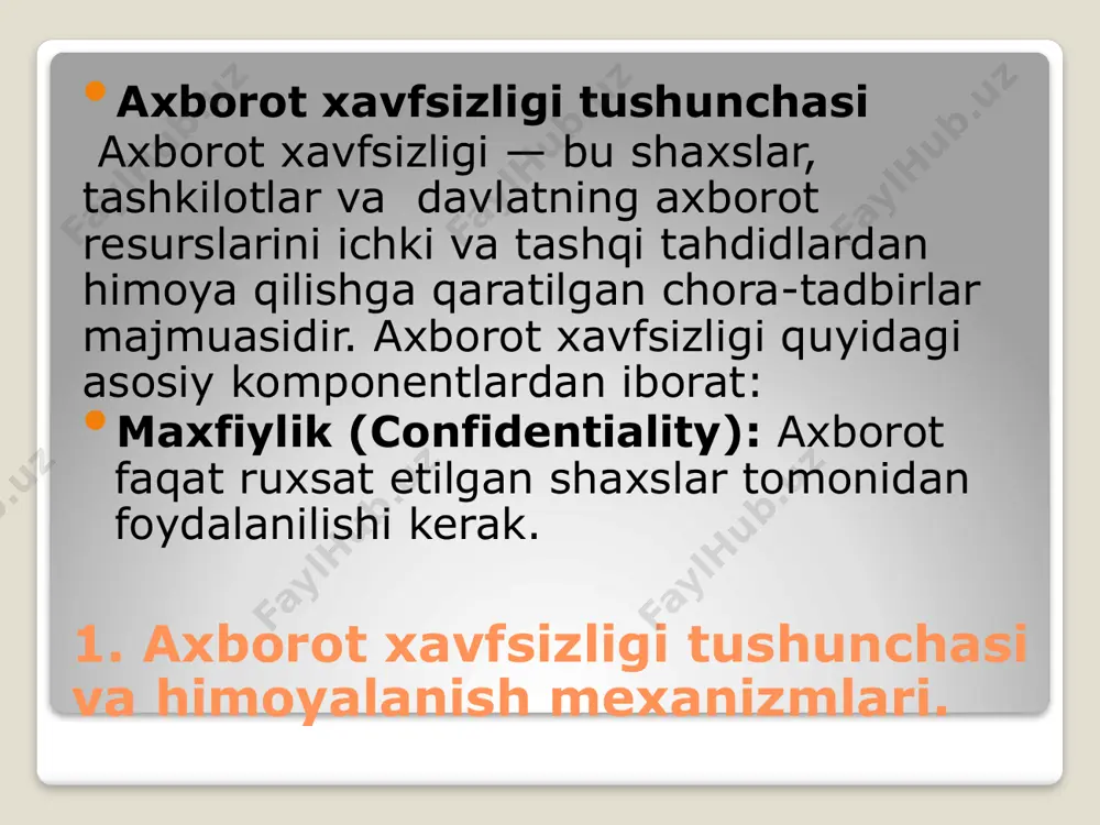 respublikasi prezidenti farmoni pf-5308, 2018-yil — “kiberxavfsizlikni ta'minlash chora-tadbirlari to‘g‘risida”. 4. cert uzbekistan rasmiy sayti — www.cert.uz. 5. t.toshmurodov, “axborot xavfsizligi”, toshkent, 2020. e’tiboringiz uchun rahmat image8.jpeg image9.jpeg image10.png image11.jpeg image12.jpeg image13.jpeg image14.jpeg image15.jpeg image16.jpeg image17.jpeg image18.jpeg image3.jpeg image6.jpeg image7.png /docprops/thumbnail.jpeg