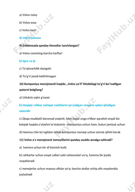 volvo kompaniyasi test matni - Page 4