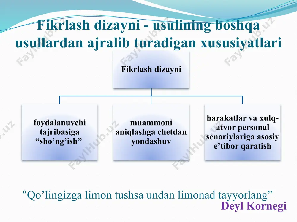 obat tahlili uchun manbalarni topishga nostandart yondashuvlar, g'oyalar va prototiplarni yaratish uchun modellar mavjud. kitob mualliflari ilmiy darajaga ega, faol pedagogik va kasbiy faoliyatga ega taniqli mutaxassislardir. ushbu o'quv qo'llanma murakkab vazifalarni bajarish usuli va innovatsion dizayn yechimlari manbai sifatida dizayn fikrlashiga qiziquvchilar uchun foydali bo'ladi.“oʻylab koʻring. buni qiling. tanaffus. takrorlash” har qanday innovatsion loyihada qo‘llanilishi mumkin bo‘lgan 60 ta hiyla va texnika haqida so‘z boradi. ta'riflangan barcha usullar oddiy mashqlar bilan birga keladi. kitobda shuningdek, tayyor shablon va vositalar, amaliy tadqiqotlar va dizayn topshiriqlari mavjud. tim braun dunyodagi eng muvaffaqiyatli dizayn kompaniyalaridan birining bosh direktori. u 5000 ta yangi mahsulotlarni ishlab chiqdi, jumladan, apple uchun kompyuter sichqonchasi, oralb uchun bolalar tish cho‘tkasi, crest tish pastasi naychasi.muallif inson faoliyatining uchta keng sohasiga - biznes, bozorlar va jamiyatga nazar tashlab, biz duch keladigan muammolarga teng keladigan yangi g'oyalarni yaratish uchun dizayn fikrlashdan qanday foydalanish mumkinligini ko'rsatishga umid qiladi. shu bilan birga, …
