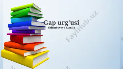gap urg'usi — PPTX