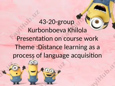 distance learning as a process of language acquisition — PPTX