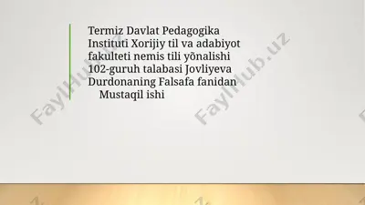 etikaning mohiyati va ahamiyati — PPTX