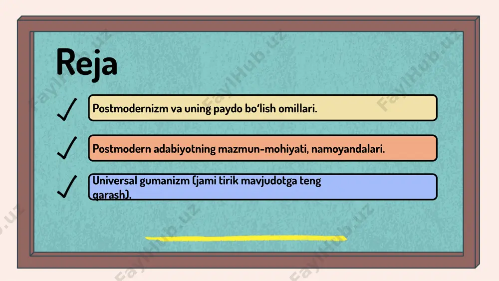 timoiy va madaniy o'zgarishlarni o'rganadi. postkolonializm madaniyatlararo muloqot va identitet masalalariga diqqat qaratadi. postmodern adabiyotning mohiyati postmodern adabiyot, an'anaviy adabiyotdan farqli o'laroq, ko'p o'lchovli va murakkab strukturalarga ega. uning asosiy xususiyatlariga ironiya, parodiya va intertekstualizm kiritilgan. u an'anaviy adabiyotda mavjud bo'lgan qat'iy qoidalarni buzadi, o'z ichiga kiritilgan turli janrlar va uslublar orqali o'zini ifoda etadi. bu, o'z navbatida, o'quvchini o'ylab ko'rishga majbur qiladi. postmodern adabiyotda ijodiy erkinlik juda muhimdir. mualliflar o'z asarlarida an'anaviy hikoya qilish uslublarini buzib, yangi uslublarni kashf etadilar. misol sifatida, tomas pynchon, don delillo va umberto eko kabi yozuvchilar postmodern adabiyotning muhim vakillari hisoblanadi. ularning asarlari murakkab strukturalar va ma'nolarni o'z ichiga oladi. postmodern adabiyot namoyandalari postmodern adabiyotda muhim shaxslar faoliyat yuritadi. ularning asarlari adabiyotga yangi yondashuvlar kiritib, o'qish jarayonini qiziqarli qiladi. umberto eco va thomas pynchon postmodern adabiyotning asosiy namoyandalari hisoblanadi. eco "ro'za va suyuqlik" asari bilan tanilgan bo'lsa, pynchon "v" va "yuqori va past" asarlari …