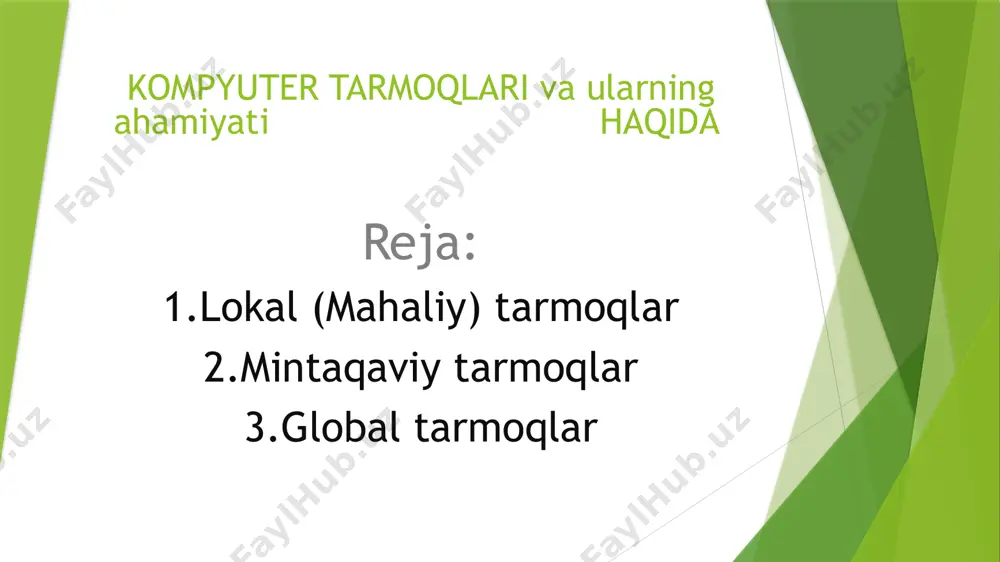 rentsiyada yoki oyinda ishtirok etishi mumkin. internetning asosiy yacheykasini mahalliy kompyuter tarmoqlari tashkil etadi. elektron aloqa – bu internetning eng kop xizmat korsatish turi bolib, malum elektron manzilga axborotni elektron usulda uzatish vositasidir. e'tiboringiz uchun raxmat foydalanilgan adabiyotlara va saytlar 1.ilm.uz 2.arxiv.uz 3.8 sinf darsligi 4.11 sinf darsligi image1.png image2.jpg image3.jpg image4.jpg image5.jpg image6.jpg image7.png image8.jpg image9.jpg image10.jpg image11.jpg /docprops/thumbnail.jpeg