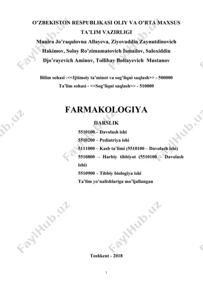farmakologiya darslik — DOC