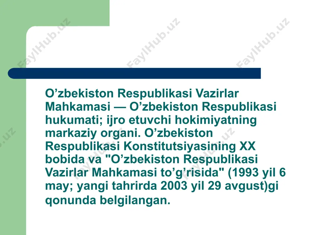 o’zbekiston respublikasi vazirlar mahkamasining konstitutsiyaviy maqomi - Page 4