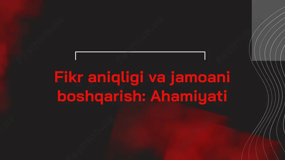 ni baholashdagi amaliyotlar fikr aniqligini baholash amaliyotlari jamoani boshqarishda muhim ahamiyatga ega. quyidagi amaliyotlar asosida fikrlarni baholashni va tahlil qilishni o'rganamiz: - **brainstorming**: jamoa a'zolari birgalikda fikrlarni to'playdi va yangi g'oyalar ishlab chiqadi. bu usul innovatsion yechimlarni topishga yordam beradi. - **surveys (so'rovlar)**: jamoa a'zolaridan fikr va mulohazalarni yig'ish uchun so'rovlar o'tkazish. bu usul keng qamrovli fikrlarni yig'ishga imkon beradi. - **case study (holat tahlili)**: muvaffaqiyatli jamoalar va ularning tajribalarini tahlil qilish. masalan, google kompaniyasidagi jamoa boshqarish usullari. - **feedback sessions (fikr-mulohaza sessiyalari)**: jamoa a'zolari o'zaro fikr bildirishadi va bir-birlarining ishlari haqida mulohaza qilishadi. bu, o'z navbatida, jamoani birlashtiradi va rivojlantiradi. ushbu amaliyotlarning har biri jamoani boshqarishda muhim natijalarga olib kelishi mumkin. misol uchun, brainstorming sessiyalari yangi g'oyalar ishlab chiqishiga yordam beradi, feedback sessiyalari esa jamoa a'zolarining bir-biriga nisbatan ishonchini oshiradi. har bir usulning natijalari va tahlillari, jamoani boshqarish jarayonini yaxshilashga xizmat qiladi. xulosa fikr aniqligi jamoa boshqarishining muhim qismi …