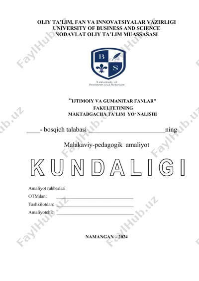 malakaviy-pedagogik amaliyot — DOCX