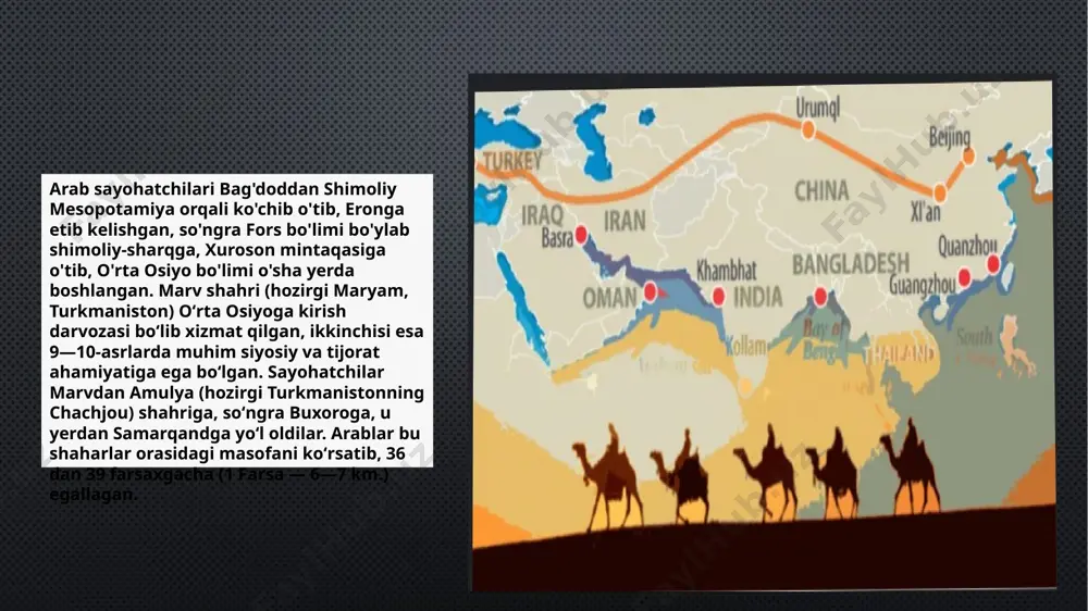ar uchun ilk tarixiy asar va namuna sifatida" qur'oni karim" olinadi. kitoblar ichida tarixchi o`zining" qur'oni karim", hadislar va" payg'ambarlar qissalari", diniy rivoyatlarni ya`shi bilishini namoyish etishga va ulardagi mashhur va ma`lum voqea, hodisa, rivoyat, aqidalardan unumli foydalanishga intilganlar. foydalanilgan adabiyotlar 1. f.sulaymonova sharq va garb t o’zbekiston 1997 2 ibragimov.n. ibn battuta m 1998 3 o’zbekiston milliy ensiklopediyasi toshkent 2000 yil image2.png image3.png image4.jpeg image5.png image6.png image7.png image8.png image9.png image10.png image11.png image12.jpeg image13.jpeg image14.jpeg image15.jpeg