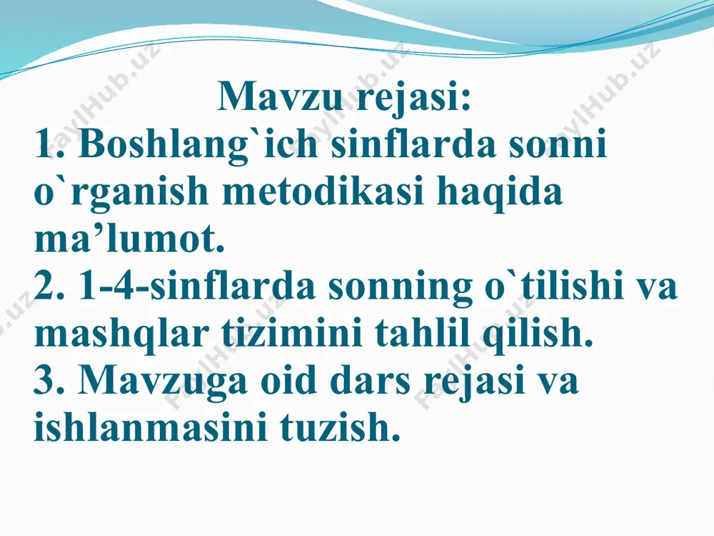 hikoya tuzish) o`tkaziladi. o`quvchilarning sonlardan o`rinli va savodli foydalanishlariga diqqat qaratiladi. 4-sinfda esa eng asosiy e’tibor sonlarning imlosiga qaratiladi, ya’ni sonlarning har bir qismini alohida yozish (yetti, yigirma yetti), chiziqchasiz va chiziqcha bilan yozish (7 o`quvchi, 7-sinf, x asr, 8-dekabr, 2014-yil), qo`shimcha qo`shilgandan keyin son o`zagidagi o`zgarishlarni to`g`ri ifodalash (ikki+ov= ikkov; ikki+ala= ikkala), qo`sh undoshli sonlarning yozilishi (ikki, yetti, sakkiz, o`ttiz), sonlarning gramm, kilogramm, metr, litr so`zlari bilan qo`llanishi yangi bilim sifatida o`rgatiladi. boshlang`ich sinflarda sonni o`rgatish ot bilan bog`liq holda amalga oshiriladi. sonning ot bilan bog`lanishi asosida o`quvchilar ko`p ma’lumotlarni ham egallaydilar. metodik ishlar mazmuni shu vazifalarni bajarishga qarab belgilanadi. gap yoki matnni o`rganishda, chiziqchalar o`rniga mos sonlarni qo`yib o`qish, gap tuzishda maqollar, topishmoq; matn tuzishda esa ertaklardan foydalanish tavsiya etiladi. masalan: _______________ o`lchab, ______kes. ___________yigitga _____hunar oz. bir mayizni _____ bo`lib yemoq. sanamay _______ dema. pak-pakana bo`yi bor, _____ qavat to`ni bor. va hokazo. sonni o`rganish yakunida o`quvchilar …
