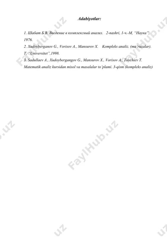 hosila moduli va argumentining geomertik ma’nosi conform akslantirishlar - Page 5
