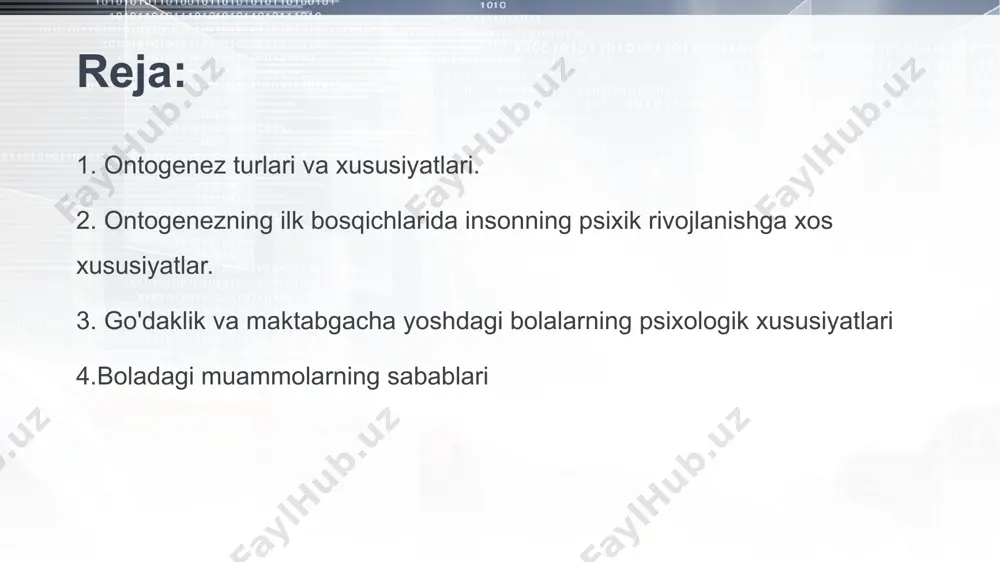 ontogenezning psixologik xususiyatlari - Page 3