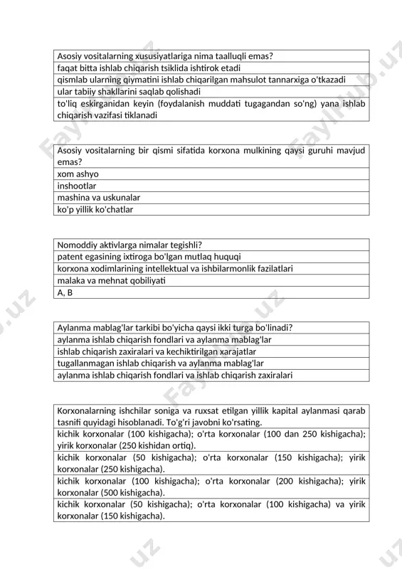 tahlilini mazmuni: s ob'ektning kuchli tomonlari w ob'ektning zaif tomonlari o kompaniyaning imkoniyatlari t kompaniyaning tahdidlari s kompaniyaning imkoniyatlari w kompaniyaning moliyasi o ob'ektning kuchi t kompaniyaning tahdidlari s kompaniyaning tahdidlari w ob'ektning raqobatbardoshligi o kompaniyaning imkoniyatlari t kompaniyaning xatarlari s ob'ektning zaif tomonlari v ob'ektning kuchli tomonlari o kompaniyaning imkoniyatlari t kompaniyaning tahdidlari ...-bozorda tovarlar yoki xizmatlarni sotib olishga tayyor bo'lgan va tovarlarni, sotuvchini tanlash huquqiga ega bo'lgan, oldi-sotdi jarayonida o'z shartlarini taqdim etadigan firmalar, jismoniy shaxslar yoki ularning potentsial guruhlari. iste'molchilar vositachilar raqobatchilar etkazib beruvchilar ...- raqobatdosh firmalar yoki jismoniy shaxslar, ya'ni, tadbirkorlik faoliyatini tashkil etish va amalga oshirishning barcha bosqichlarida boshqa tadbirkorlik tuzilmalari yoki tadbirkorlarga qarshi raqib sifatida harakat qilish. raqobatchilar vositachilar iste'molchilar etkazib beruvchilar ...-mikro muhit sub'ektlari, ularning vazifasi sherik firmalar va boshqa kompaniyalarni zarur moddiy resurslar bilan ta'minlashni o'z ichiga oladi. etkazib beruvchilar iste'molchilar vositachilar raqobatchilar korxonaning asosiy fondlari, xodimlarning tarkibi va malakasi, moliyaviy imkoniyatlar, …