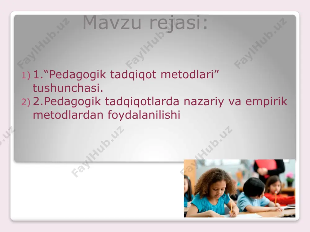 har qanday ilmiy tadqiqotga kiritilgan va, qoida tariqasida, tadqiqotchi o'rganilayotgan ob'ektning bo'linmagan tavsifidan uning tuzilishi, tarkibi, xususiyatlari va xususiyatlarini aniqlashga o'tganda uning birinchi bosqichini tashkil qiladi. sintez-ob'ektning turli elementlarini, tomonlarini bir butunga (tizimga) birlashtirish. bu oddiy yig'ish emas, balki semantik birikma. sintez kognitiv operatsiya sifatida nazariy tadqiqotning turli funktsiyalarida ishlaydi. tushunchalarni shakllantirishning har qanday jarayoni sintez va tahlilning birligiga asoslanadi. muayyan tadqiqotda olingan empirik ma'lumotlar ularning nazariy umumlashtirilishi bilan sintezlanadi. nazariy ilmiy bilimlarda sintez bitta fan sohasiga tegishli nazariyalarning o'zaro bog'liqligi funktsiyasida, shuningdek raqobatdosh nazariyalarni birlashtirish funktsiyasida amalga oshiriladi. sintez empirik tadqiqotda muhim rol o'ynaydi. тугалланмаган гаплар 1.менинг отам камдан кам _______________________________уйлайман. 2. агар хамма менга карши чикадиган булса_____________________________ 3. мен доимо _________________________________________хохлардим. 4. агар мен рахбарлик погонасига чикадиган булсам______________________________________________________________ 5.келажак менга гуё ______________________________________ туюлмокда. 6.менинг бошлигим _______________________________________________ 7. ёмонлигини биламан аммо _________________________________ курк. 8. хакикий дуст___________________________________________ булади деб уйлайман. 9. мен болалик вактларимда ________________________________________ 10. мен учун идеал аёл …