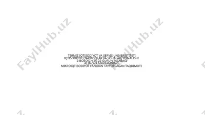 isteʻmolchilarni afzal koʻrishlari — PPTX
