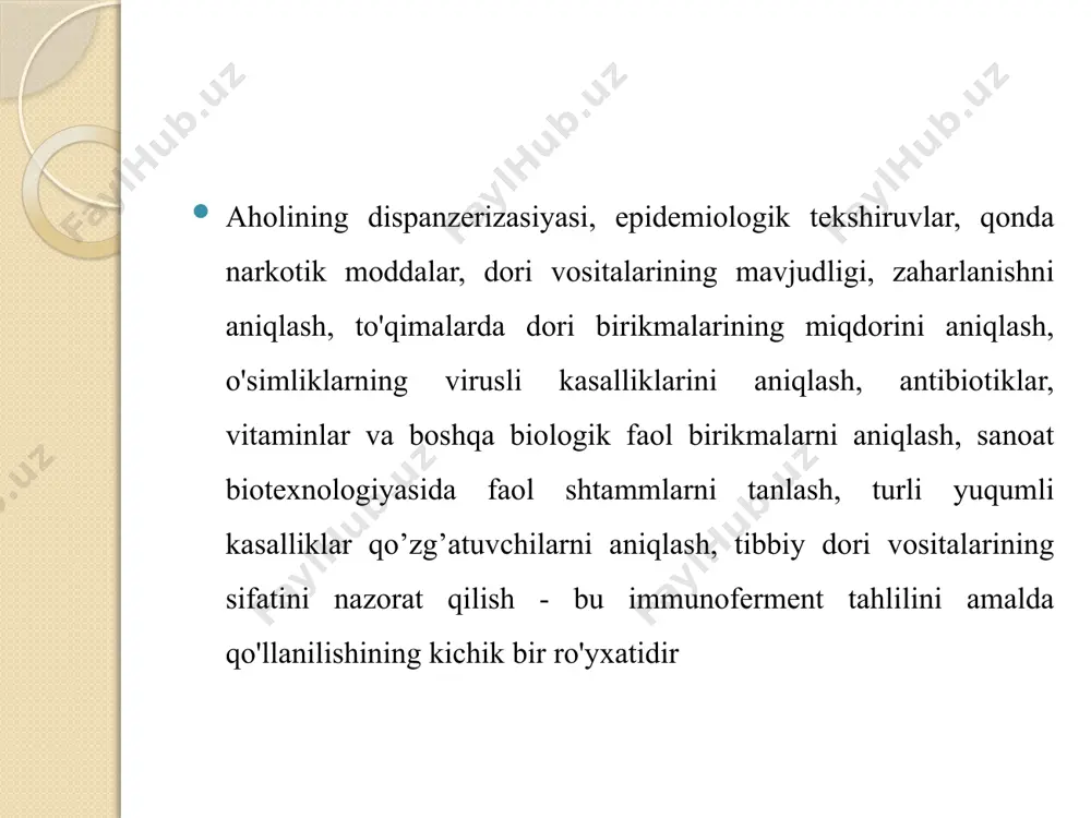 u usulni oqilona qo'llash tibbiy laboratoriyalarning diagnostika imkoniyatlarini sezilarli darajada kengaytiradi. image2.png image3.png image4.png image5.jpeg image6.png image7.png image8.png image9.png image10.png image11.png image12.png image13.png image14.png image15.png image16.png image17.png