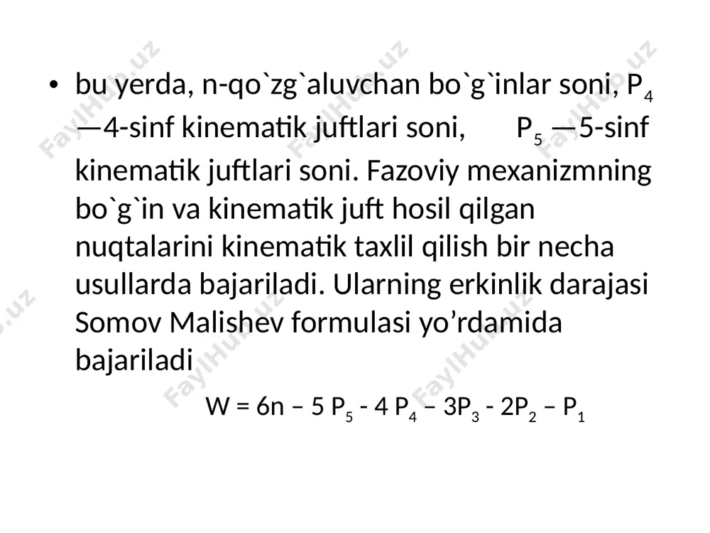 tekislikda harakatlanuvchi mexanizmlarning klassifikatsiyasi - Page 5