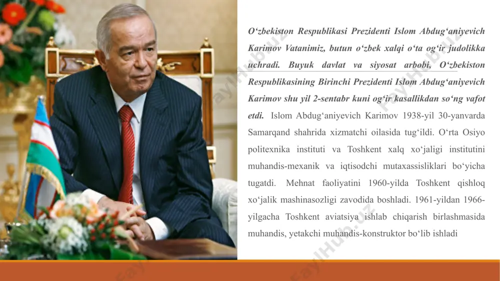 olib borilgan islohotlarning amaliy ifodasi bo‘ldi mamlakatimizning kelajagi boʻlmish yoshlarimizni har tomonlama yetuk, bilimli, salohiyatli shaxs, komil inson sifatida tarbiyalash masalasiga bugungi karantin kunlarida ham oʻziga xos tarzda, zamonaviy usullar asosida yondashilmoqda, ularning barcha huquq va erkinliklari, imkoniyat va manfaatlarini himoya qilishda tashkiliy-huquqiy asoslar zamon bilan hamnafas takomillashib bormoqda. zero, masofaviy taʼlim, onlayn rejimida uzluksiz tashkil etilgan holda yoshlarning bilim olish huquqini taʼlimda taʼminlaganining oʻzi oʻzbekistonning bugun yoshlarga berayotgan taʼlim-tarbiya va koʻrsatilayotgan gʻamxoʻrlik, eʼtiborning amaliy ifodasidir mamlakatimiz rahbari milliy-ma’naviy qadriyatlarimizga hurmat-ehtirom bilan munosabatda bo‘lish, muqaddas dinimiz, urf-odatlarimiz, bebaho tarixiy merosimizni asrab-avaylash va rivojlantirishni davlat siyosati darajasiga ko‘tardi, xalqaro maydonda o‘zbekistonning obro‘-e’tiborini oshirishga katta hissa qo‘shdi. u fuqarolik jamiyati institutlari, avvalo, mahallaning davlat va jamiyat boshqaruvidagi nufuzini oshirish, ularning vakolat va huquqlarini kengaytirish masalasiga alohida e’tibor qaratdi. islom abdug‘aniyevich karimovning poytaxtimiz toshkent shahri, mamlakatimizning barcha shahar va qishloqlari qiyofasini zamonaviy me’morlik talablari asosida tubdan o‘zgartirish borasidagi keng ko‘lamli bunyodkorlik ishlarini el-yurtimiz …