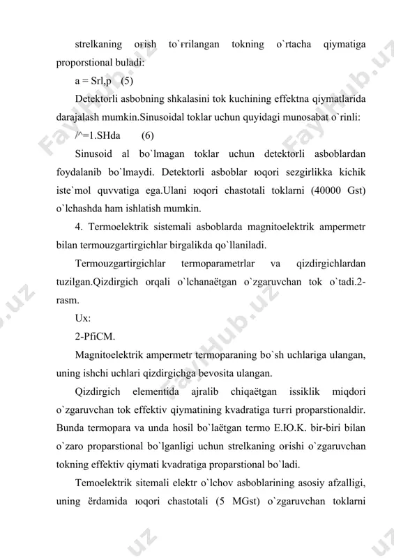 mаgnitоelеktrik sistеmаli elеktr ulchоv аsbоblаrining tuzilishi vа ishlаsh prinsipi - Page 5
