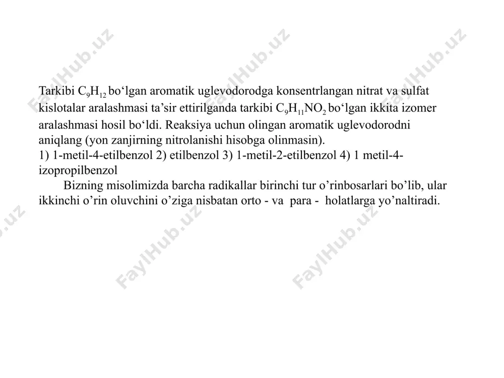 aromatik halqadagi yo'naltirish qoidalari - Page 3
