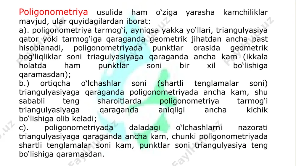 dаvlаt geodezik tаrmog‘ini bаrpo etishning poligonometriya usuli - Page 4
