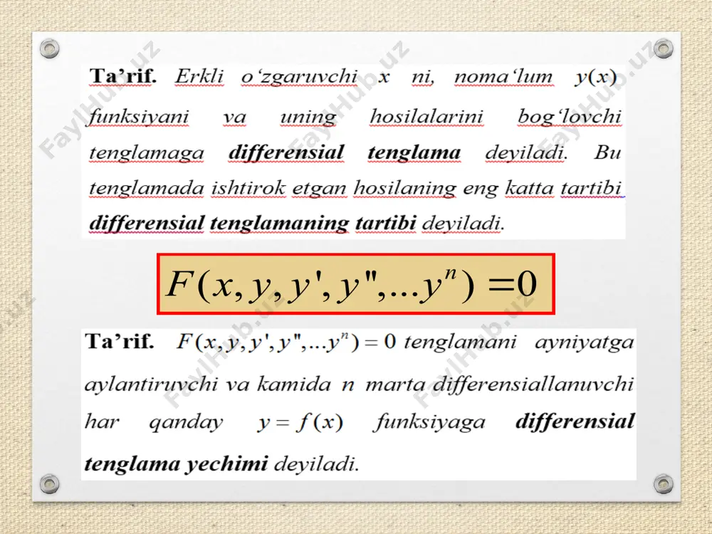 29-mavzu. birinchi tartibli va ikkinchi tartibli differensial tenglamalar - Page 2