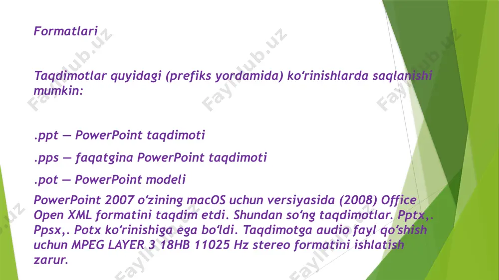 microsoft powerpoint dasturi fayllari formatlari - Page 4